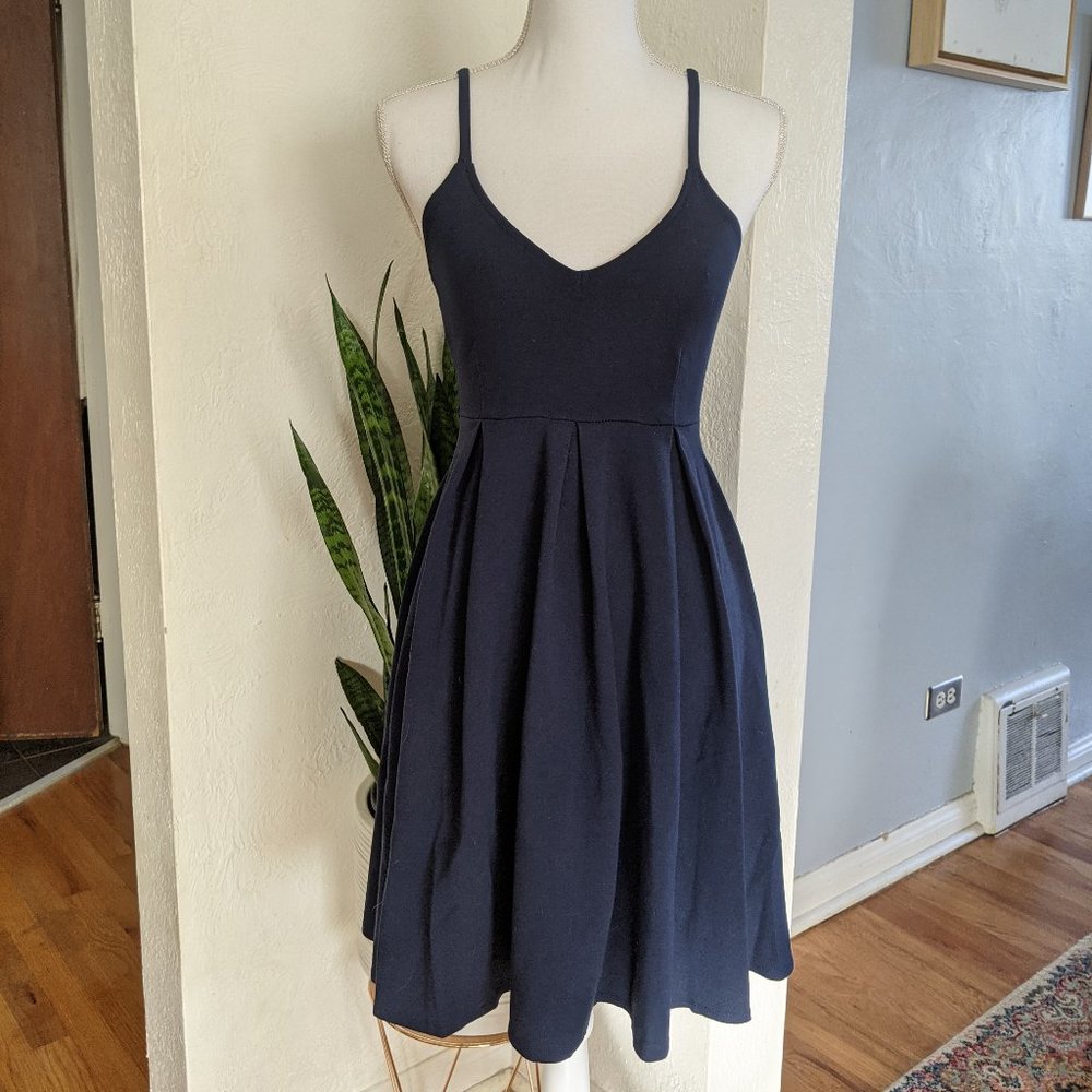 Soul Harmony Energy Navy A-Line Dress